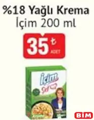 İÇİM %18 YAĞLI KREMA 200 ML